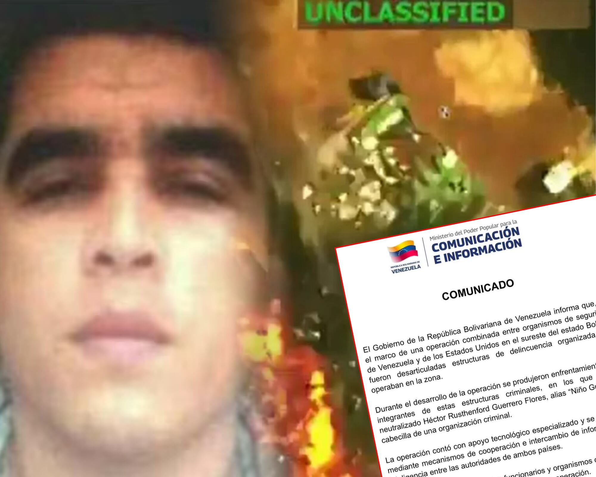 El Gobierno venezolano calificó el operativo que resultó en la muerte de alias “Niño Guerrero” como una "operación combinada" con Estados Unidos en el estado Bolívar, al sureste del país.
(Foto:   Caracol Radio / Cortesía )