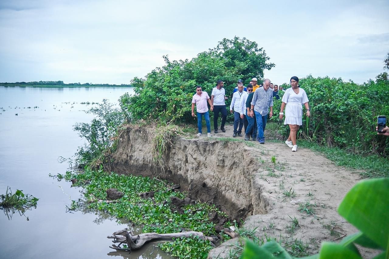 Erosión en la vereda Caimital. Foto: Gobernación del Atlántico.