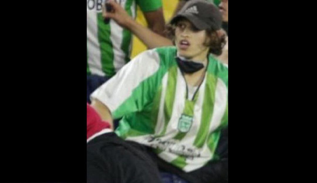 Foto de hincha de Nacional en Bogotá 