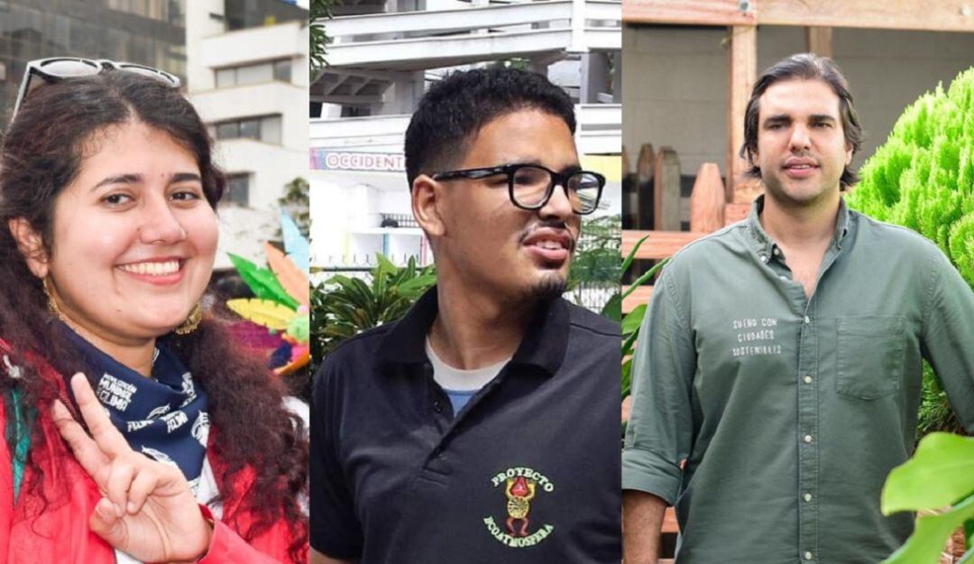 Xiomara Avendaño, Brandon Baquero y Alejandro Caiaffa