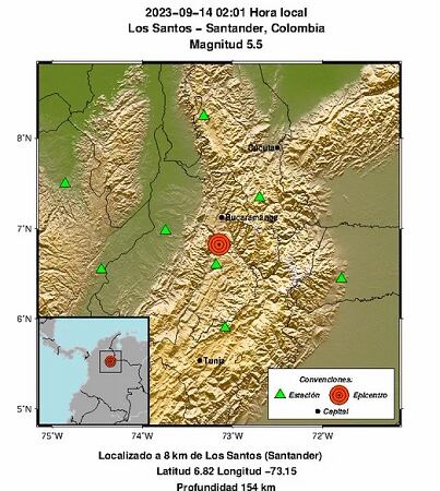 Temblor levantó a los santandereanos