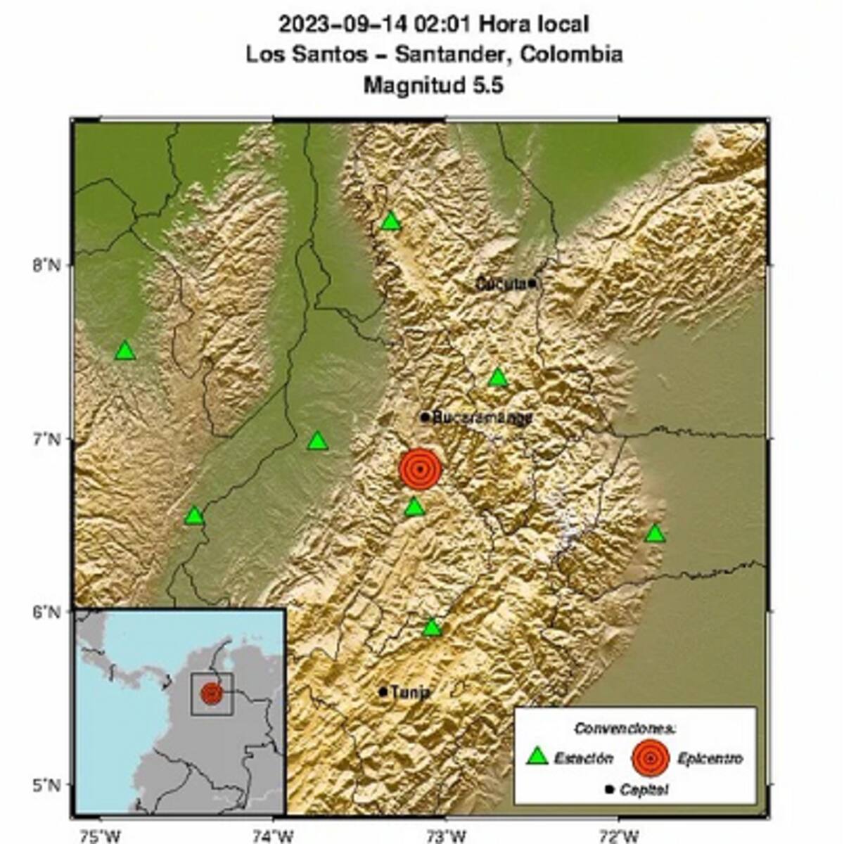 Temblor levantó a los santandereanos