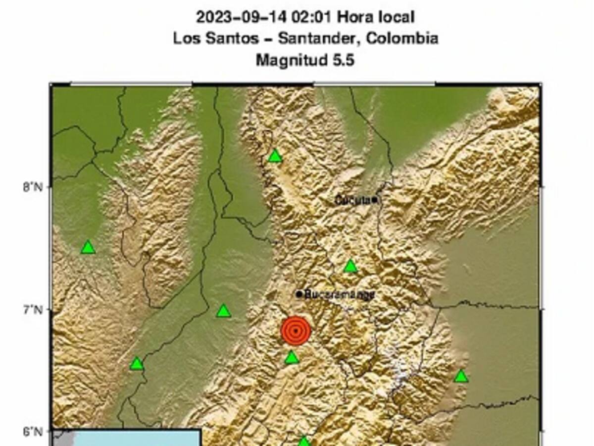 Temblor levantó a los santandereanos