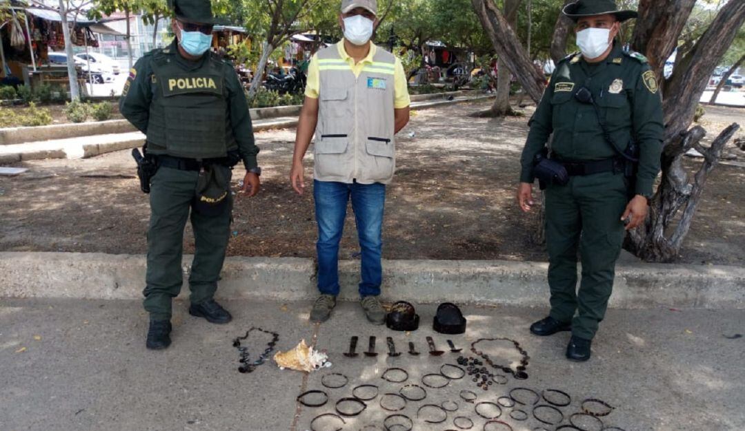 Incautación de artesanías hechas con caparazón de tortugas Carey