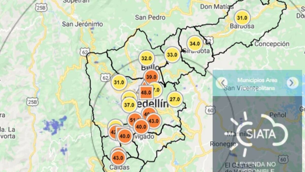 12 estaciones de monitoreo de calidad del aire se encuentran en naranja