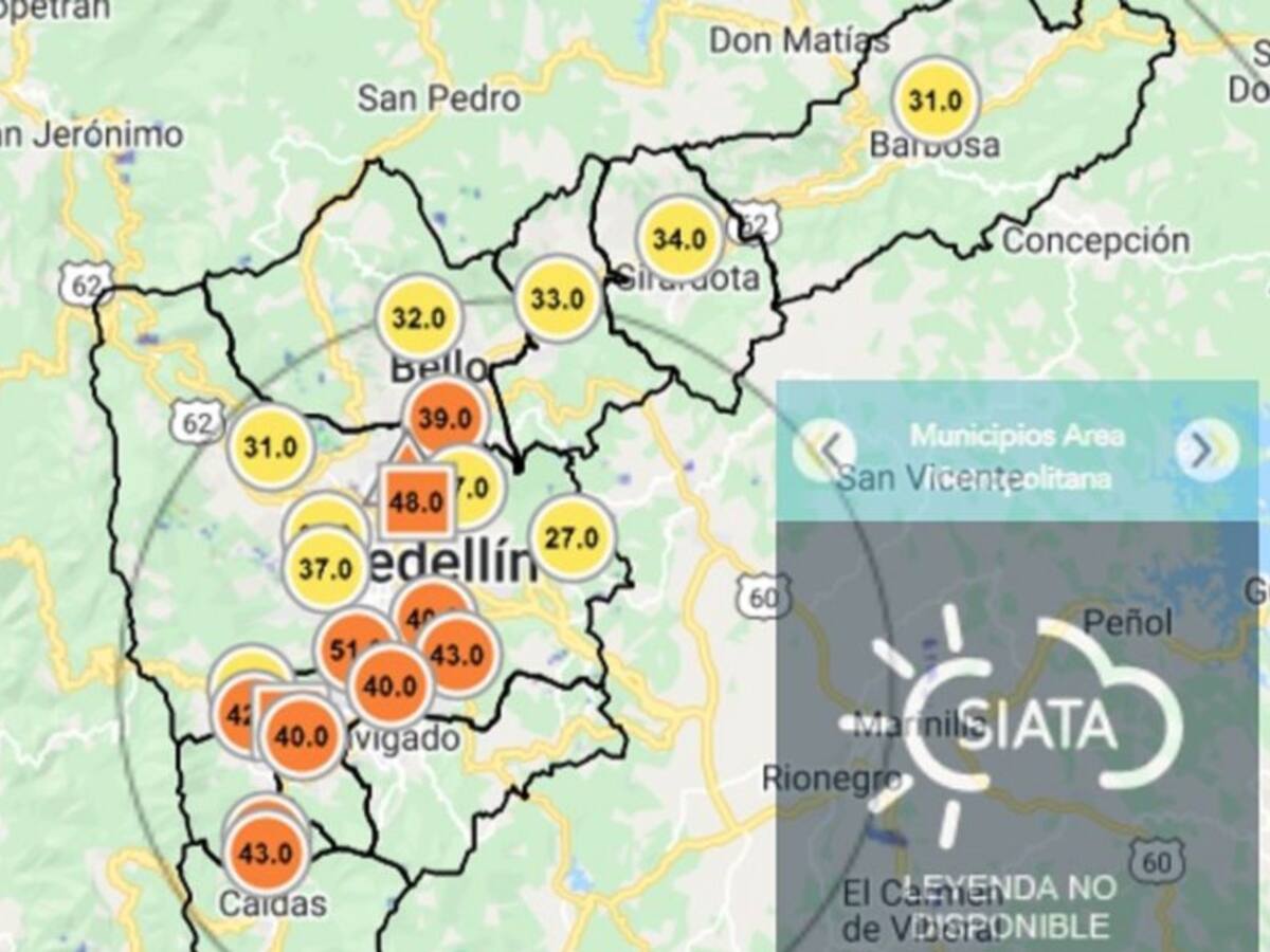 12 estaciones de monitoreo de calidad del aire se encuentran en naranja