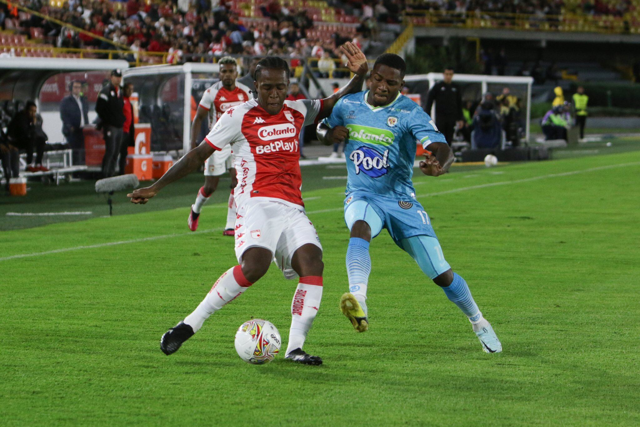 Duelo de Liga entre Independiente Santa Fe y Jaguares /  @SantaFe