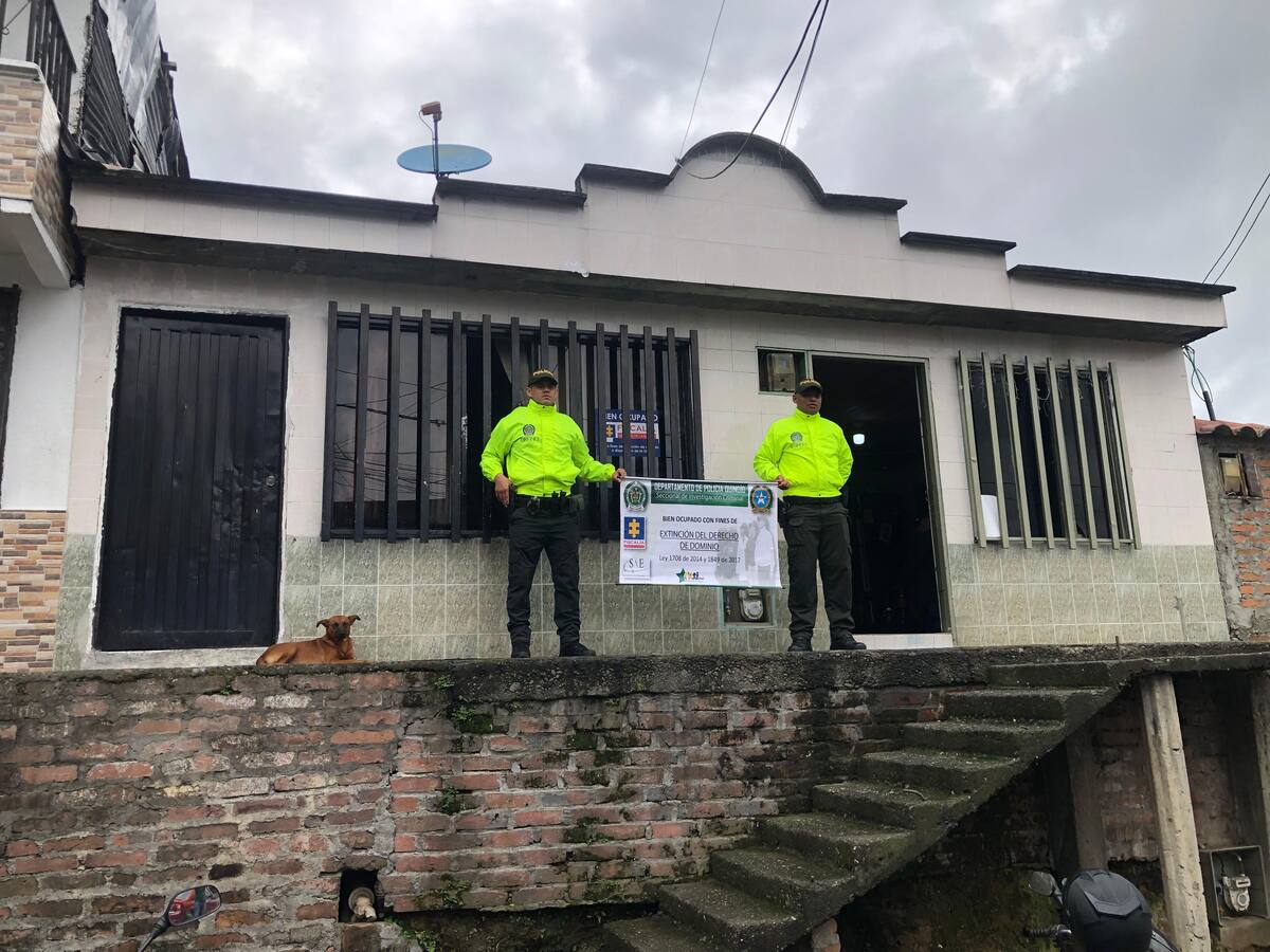 ¿Cuántos predios fueron objeto de extinción de dominio en el Quindío por narcotráfico?