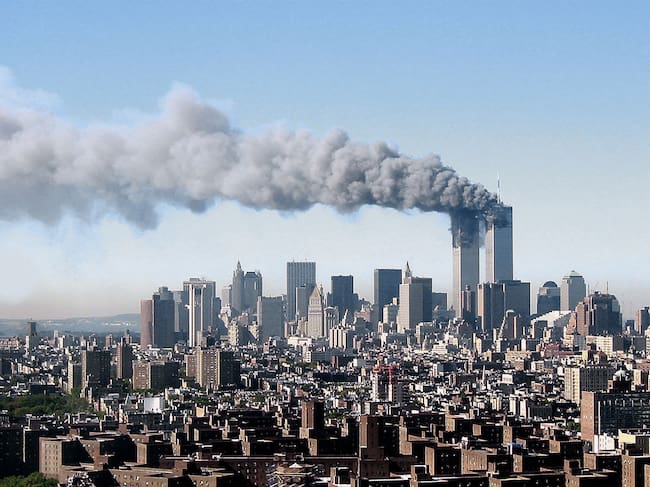 Ataque las Torres Gemelas (World Trade Center) el 11 de septiembre del 2001. Foto: Getty Images.