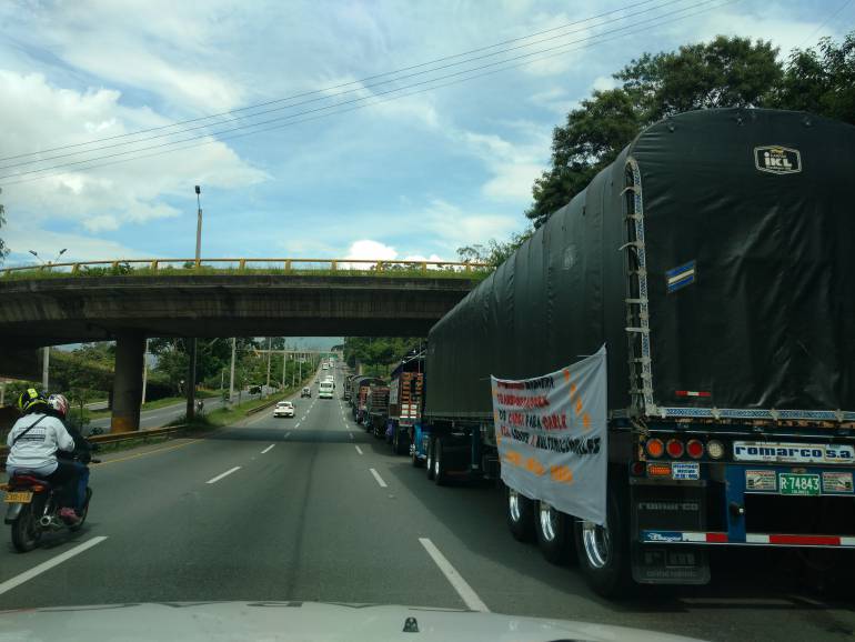 Concentración camionera en el municipio de Copacabana, Antioquia