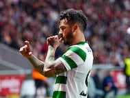 Luis Javier Suárez celebra uno de sus goles con el Sporting Lisboa. (Photo by Pedro Loureiro/Eurasia Sport Images/Getty Images)