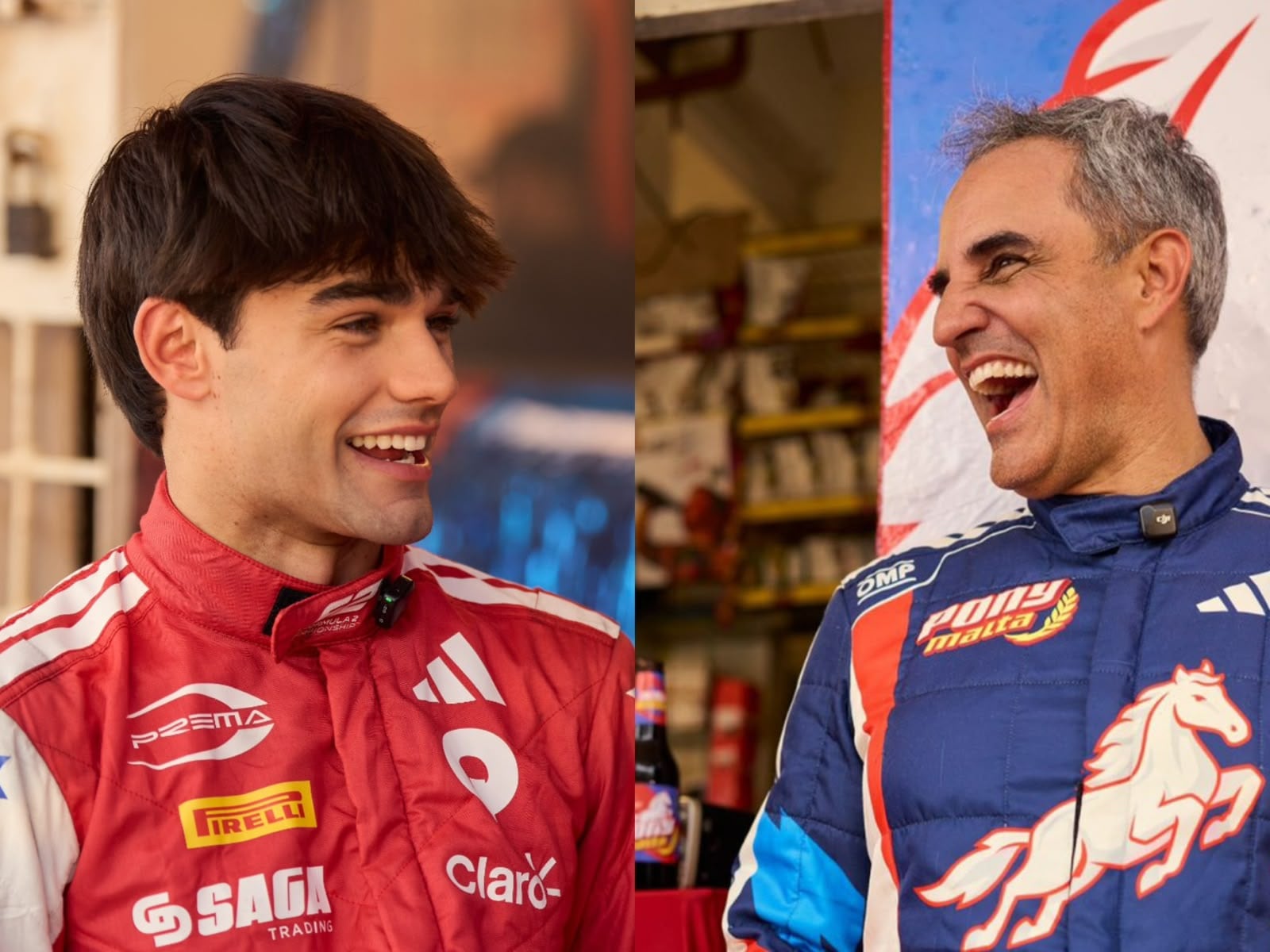Sebastián Montoya y Juan Pablo Montoya. Foto: cortesía.