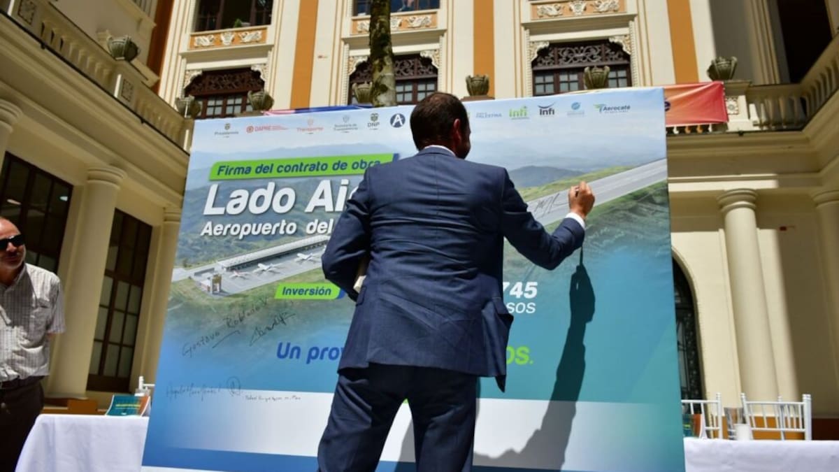 Firman el contrato de obra para la construcción del lado aire del Aeropuerto del Café