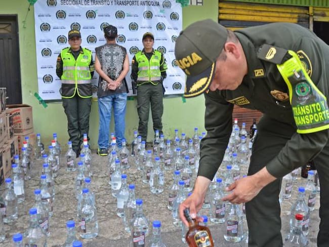 Policía recuperó licor robado a la fábrica de licores de Antioquia