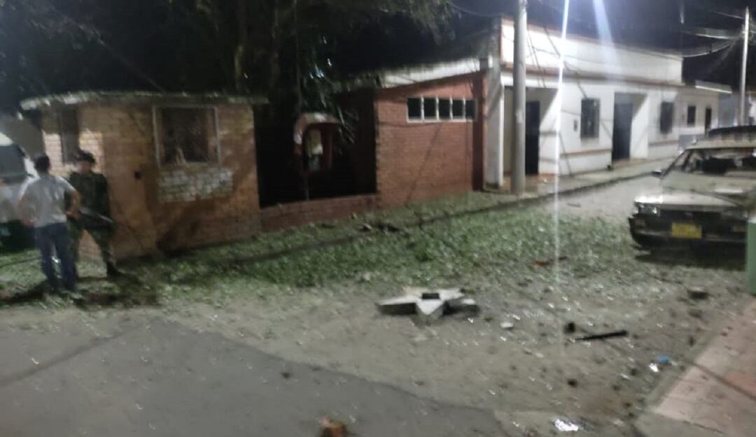 Estado en que quedo estación de Policía en Chinacota