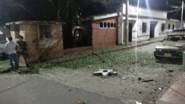 Estado en que quedo estación de Policía en Chinacota