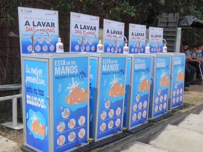 Instalaron lavamanos públicos en Bucaramanga y su Área Metropolitana