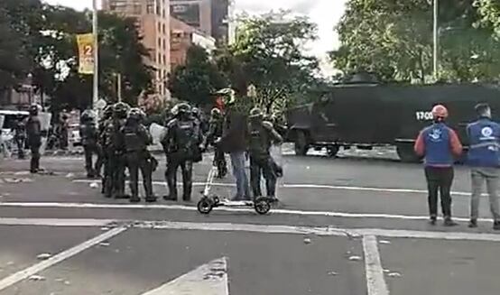 Enfrentamientos entre miembros de la Fuerza Pública y estudiantes