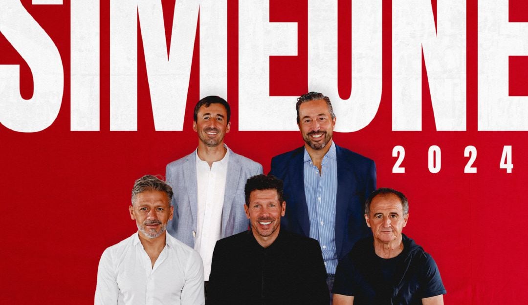 Diego Simeone y su cuerpo técnico renovó hasta el 2024 con el Atlético Madrid