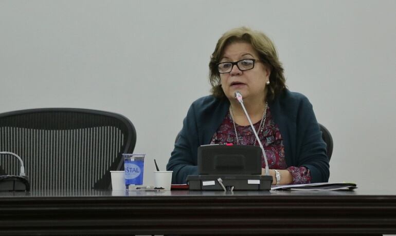 Ministra de Justicia, Gloria María Borrero