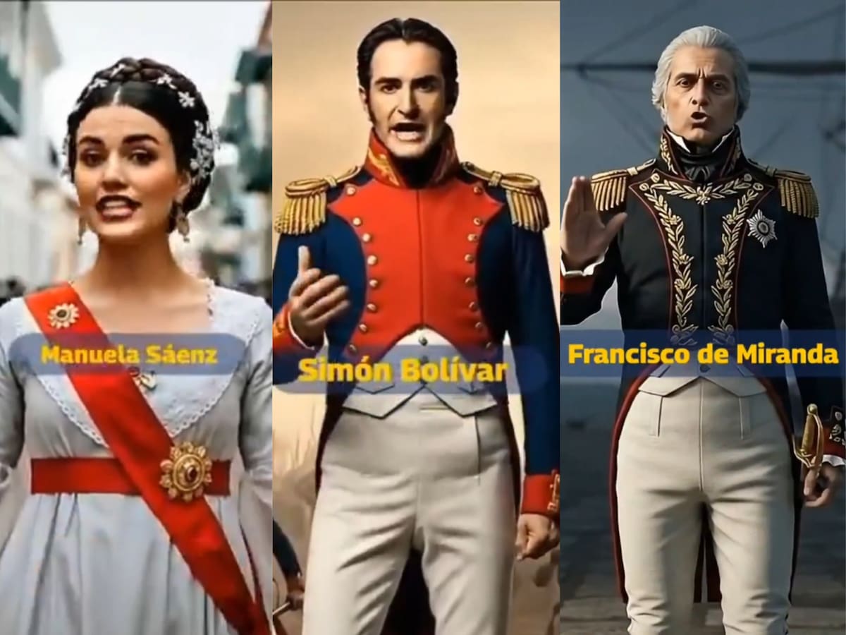 Chavismo crea próceres venezolanos con IA para convocar civiles a la Milicia Bolivariana