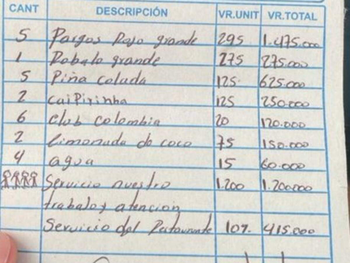 Nuevo abuso de precios en Barú: cobraron bandejas de pargo rojo en $295.000
