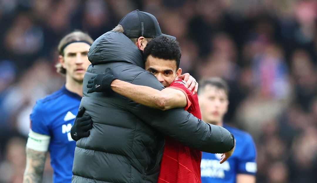 Luis Díaz y Jurgen Klopp