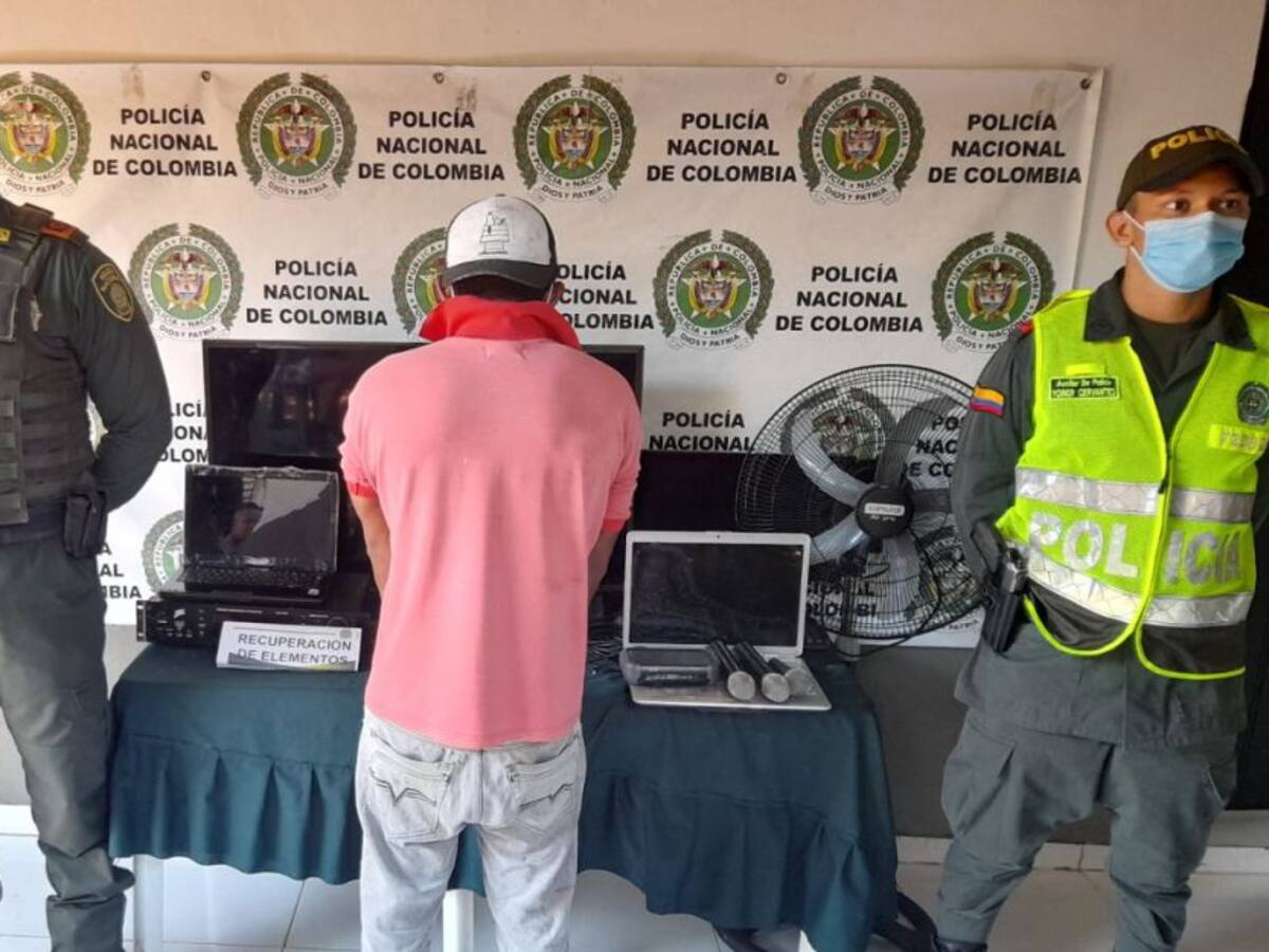 Policía recuperó elementos robados en un colegio de Talaigua Nuevo, Bolívar