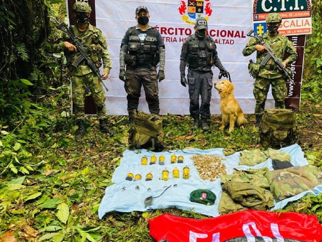 Nueve caletas han sido halladas en el Tolima por el Ejército
