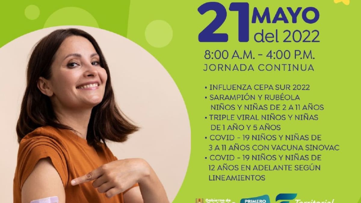 Gran jornada de vacunación este sábado 21 de mayo en Caldas