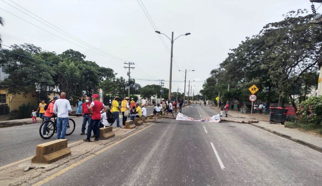 La zona industrial de Mamonal permaneció con varios puntos de concentración