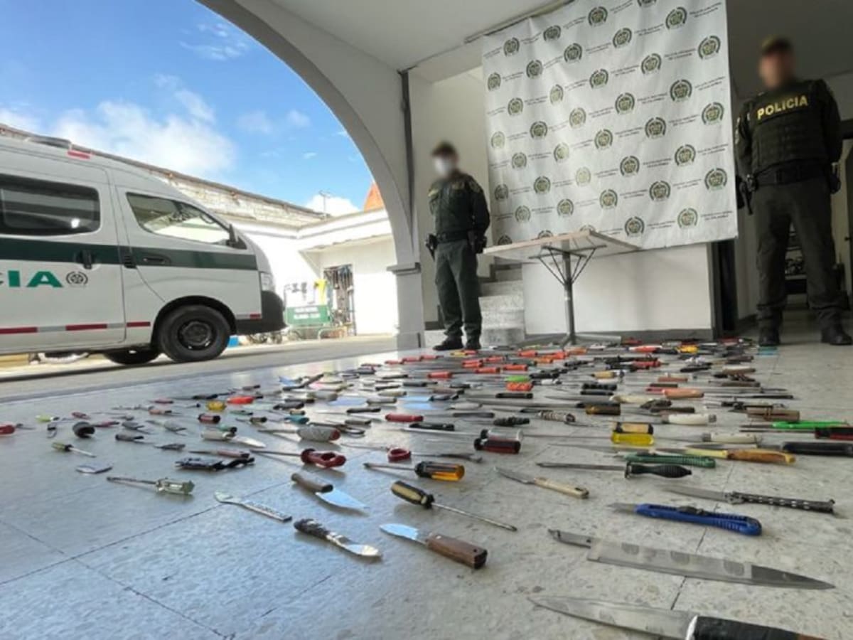 Más de 700 armas blancas fueron decomisadas por la Policía de Manizales