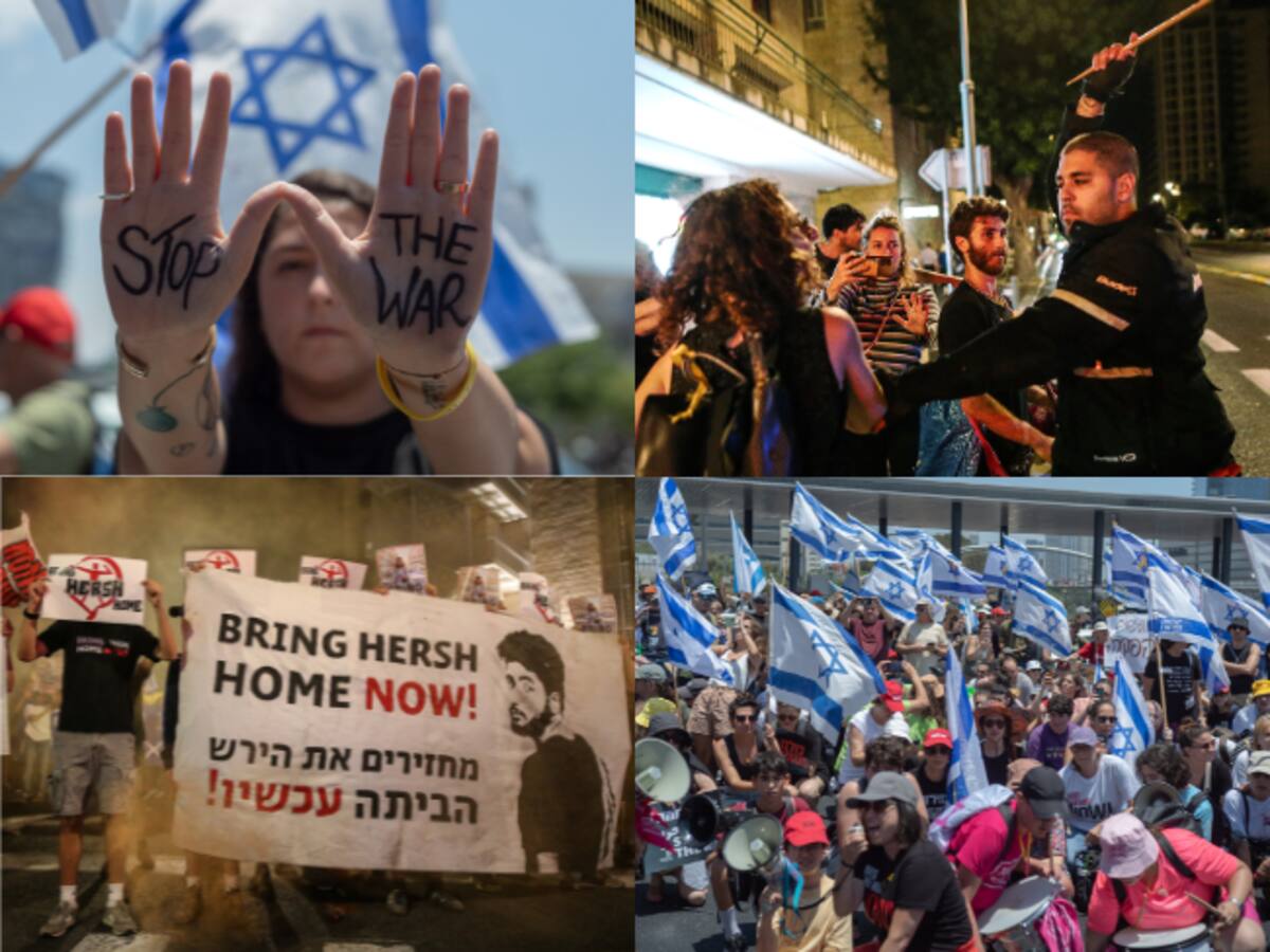 Israelíes protestan por 9 meses de guerra en Gaza sin liberación de secuestrados