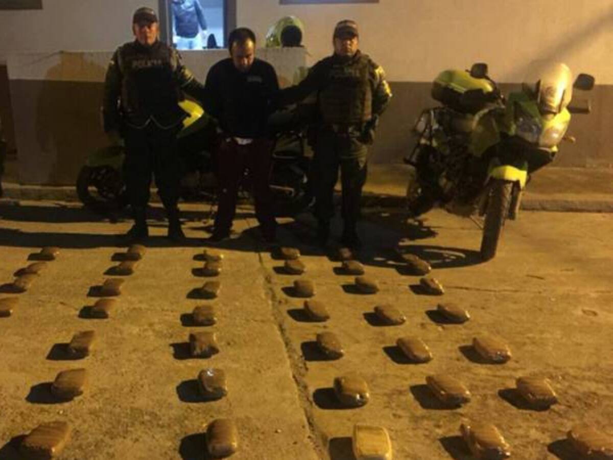 Cargamento de droga es incautado en la vía al Alto de la Línea