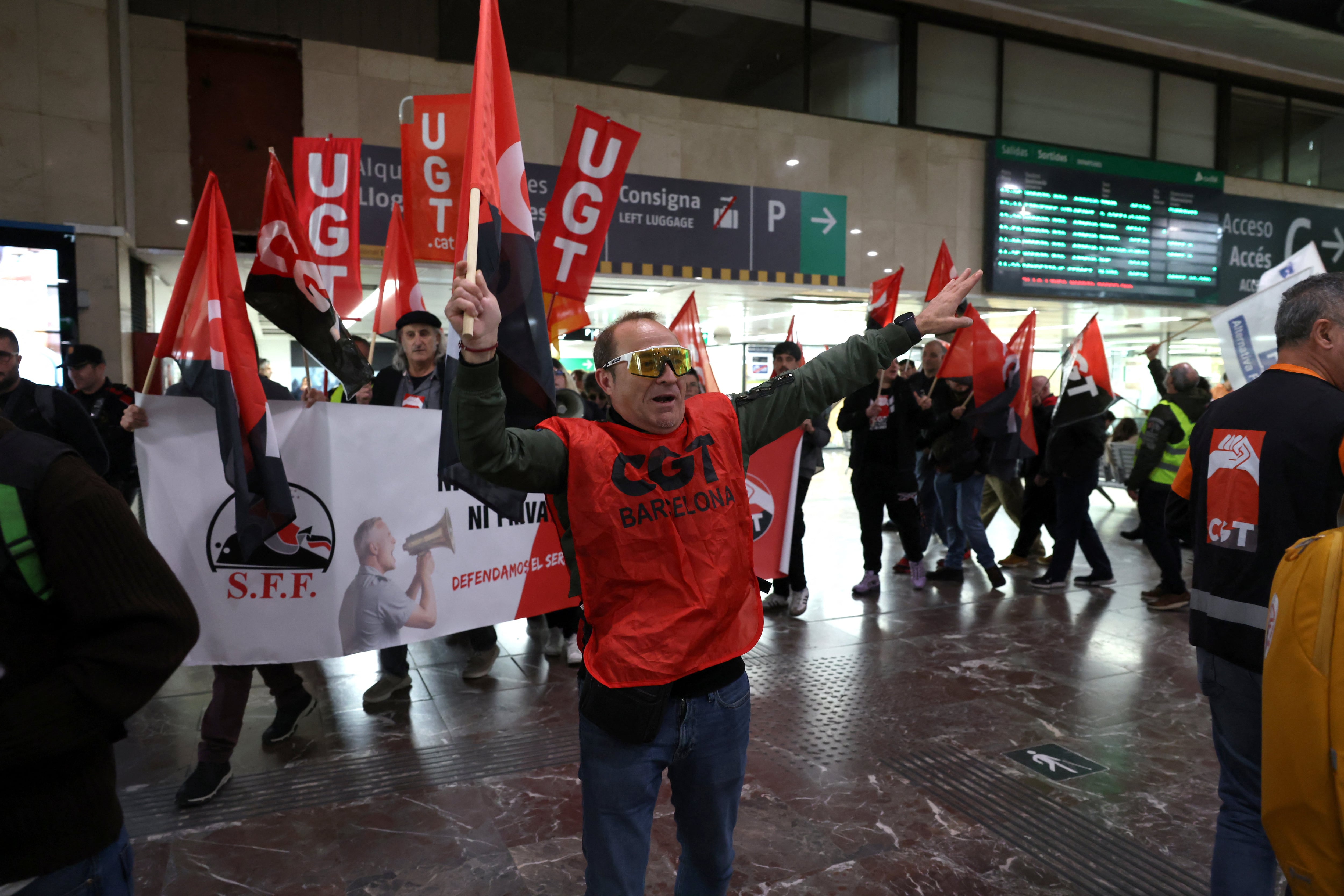 Protestas en España. Foto: Lluis GENE / AFP.