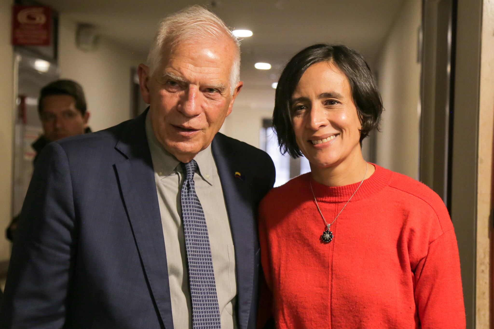 Josep Borrell y Susana Muhamad