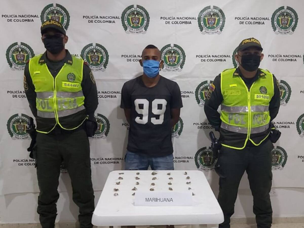 Policía captura a presunto expendedor de droga en el norte de Bolívar