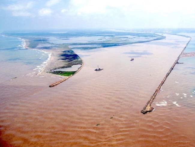 Canal de acceso al Puerto de Barranquilla.