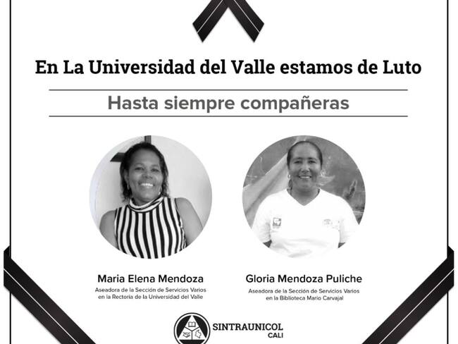 María Elena Mendoza y Gloria Mendoza, eran tía y sobrina.