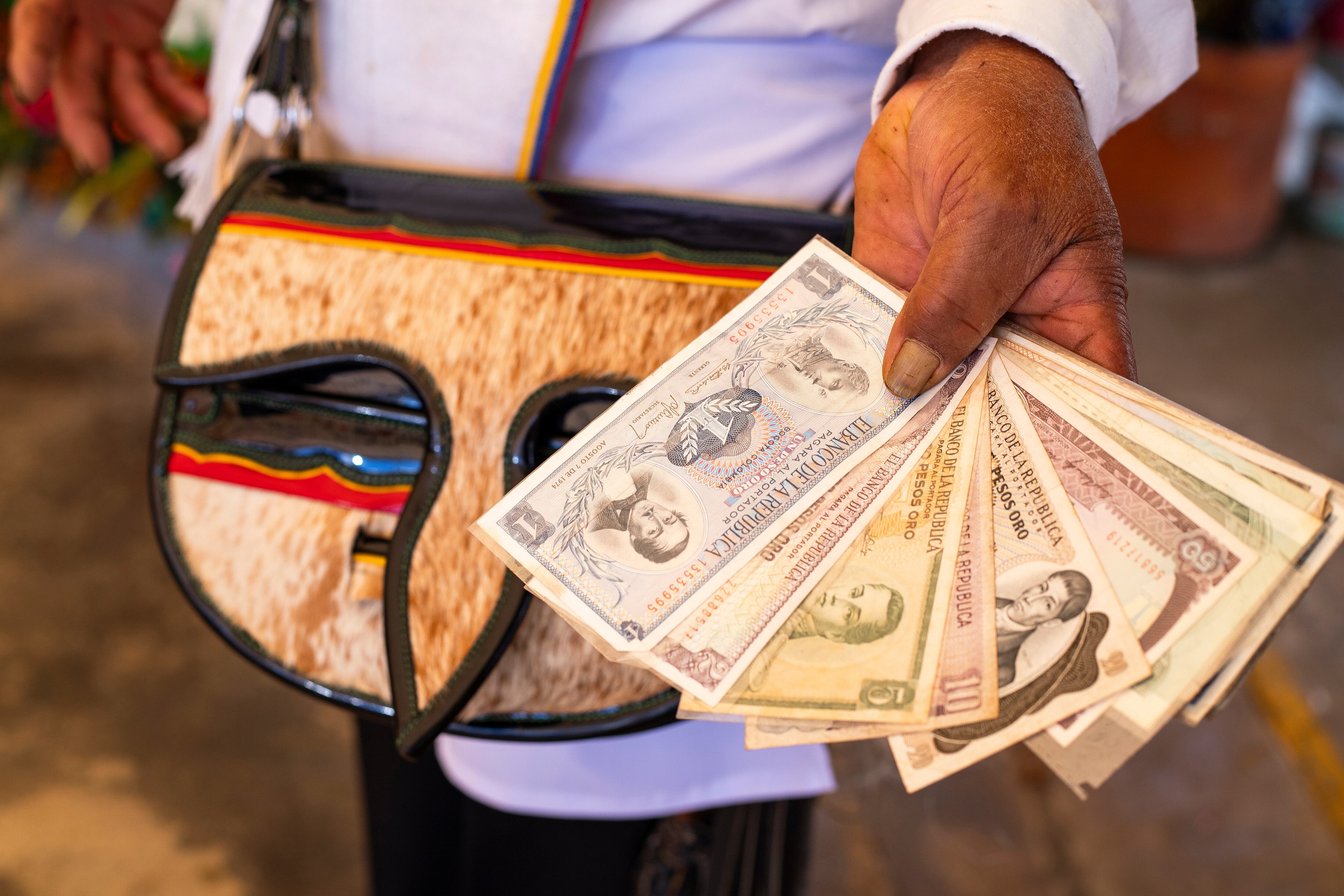 Billetes colombianos antiguos, imagen de referencia (Getty Images).