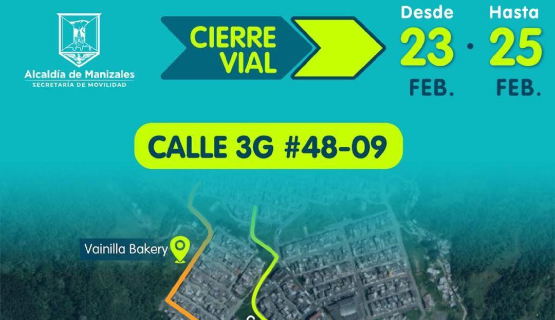 Cierre vial en el barrio Bosques del Norte