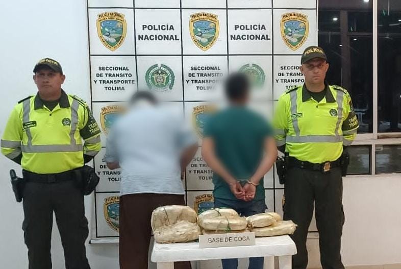 Cargamento de droga fue incautado en la vía Ibagué - Bogotá.