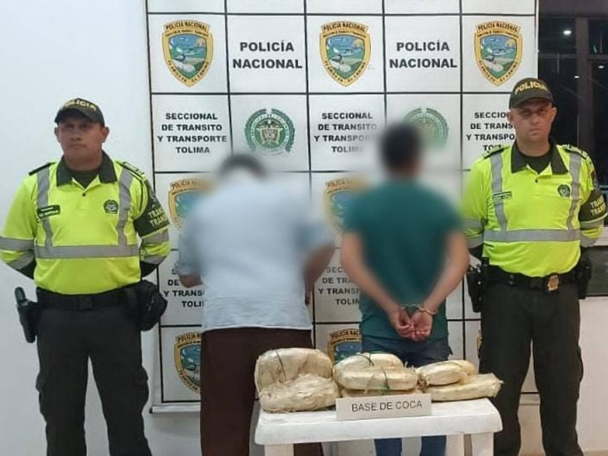La Policía incauta cargamento de droga en la vía Ibagué – Bogotá