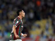 Kevin Serna celebra su gol ante Vitória. (Photo by Buda Mendes/Getty Images)