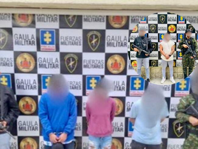 Capturados del Clan del Golfo. fotos Cuarta Brigada