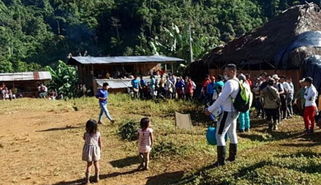 Indígenas desplazados en Risaralda.