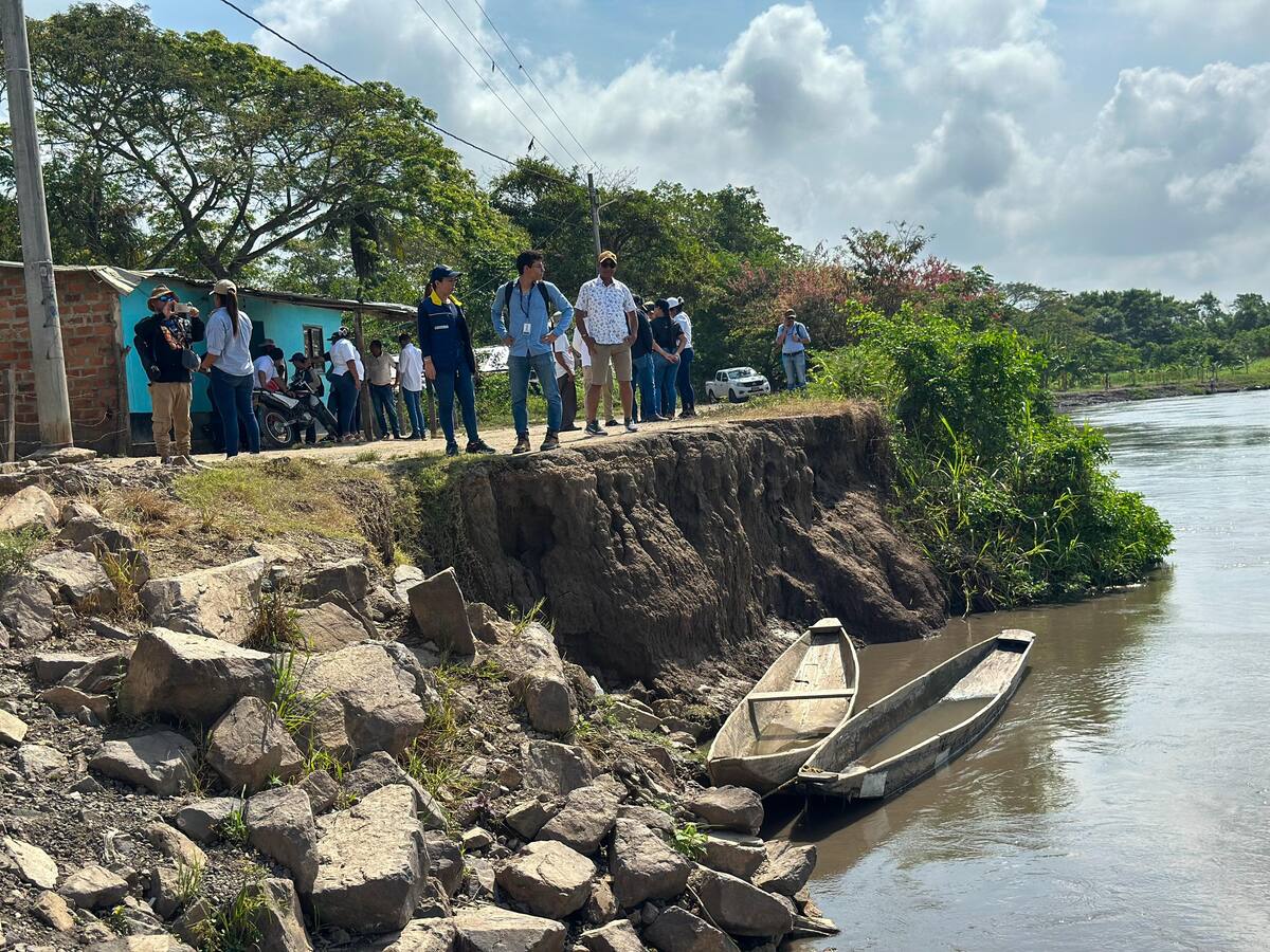 UNGRD y Alcaldía de El Banco inspeccionan zonas afectadas por erosión fluvial