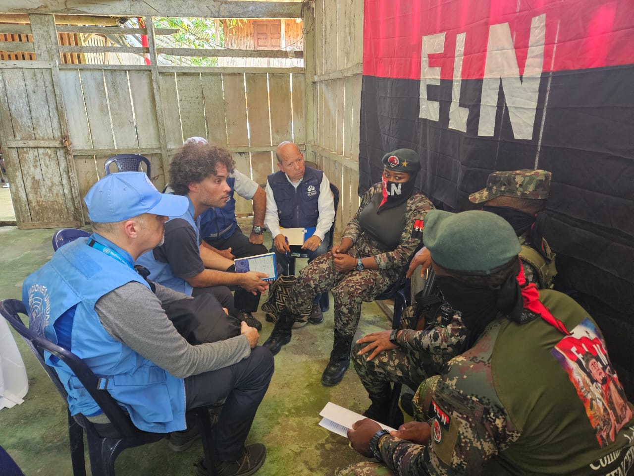 Una misión humanitaria, integrada por la Defensoría del Pueblo, la Iglesia Católica y las Naciones Unidas, permitió la liberación de una persona secuestrada por el ELN. (Cortesía - Defensoría del Pueblo)