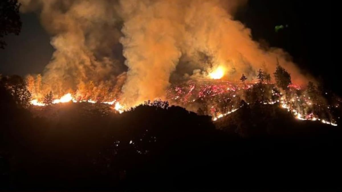 Incendio forestal lleva más de 12 horas activo en Charta, Santander, y se extiende en tres frentes