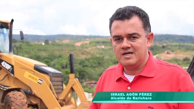 Israel Agón, alcalde de Barichara, Santander. Foto: Captura video de la alcaldia de Barichara